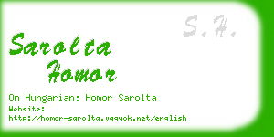 sarolta homor business card